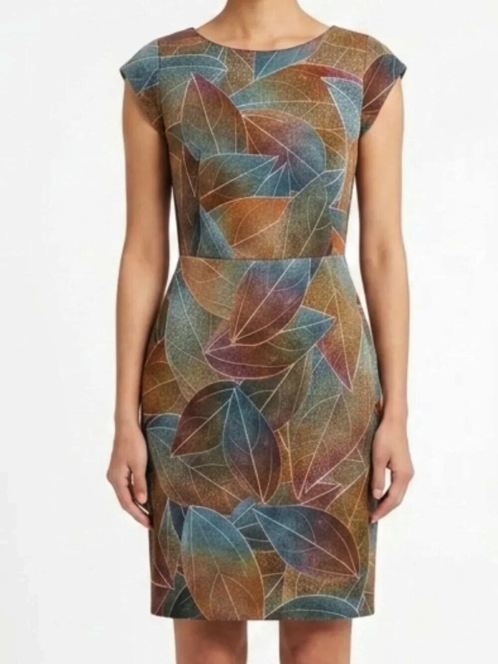 Escada Sport "Fantasy" Print Scuba Cap Sleeve Dress- Sz. 32/XS